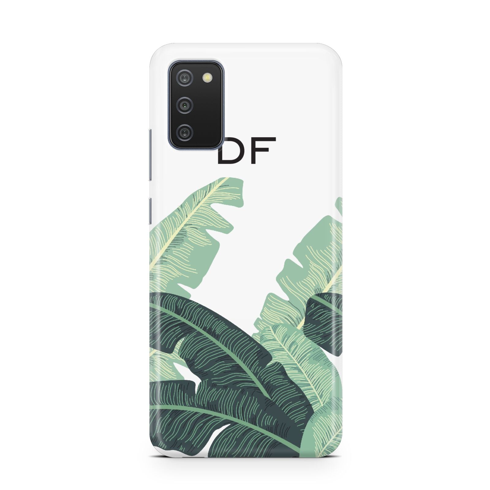 Personalised White Banana Leaf Samsung A02s Case