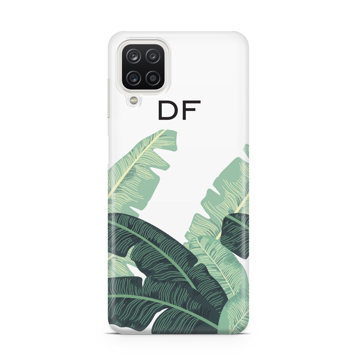 Personalised White Banana Leaf Samsung A12 Case