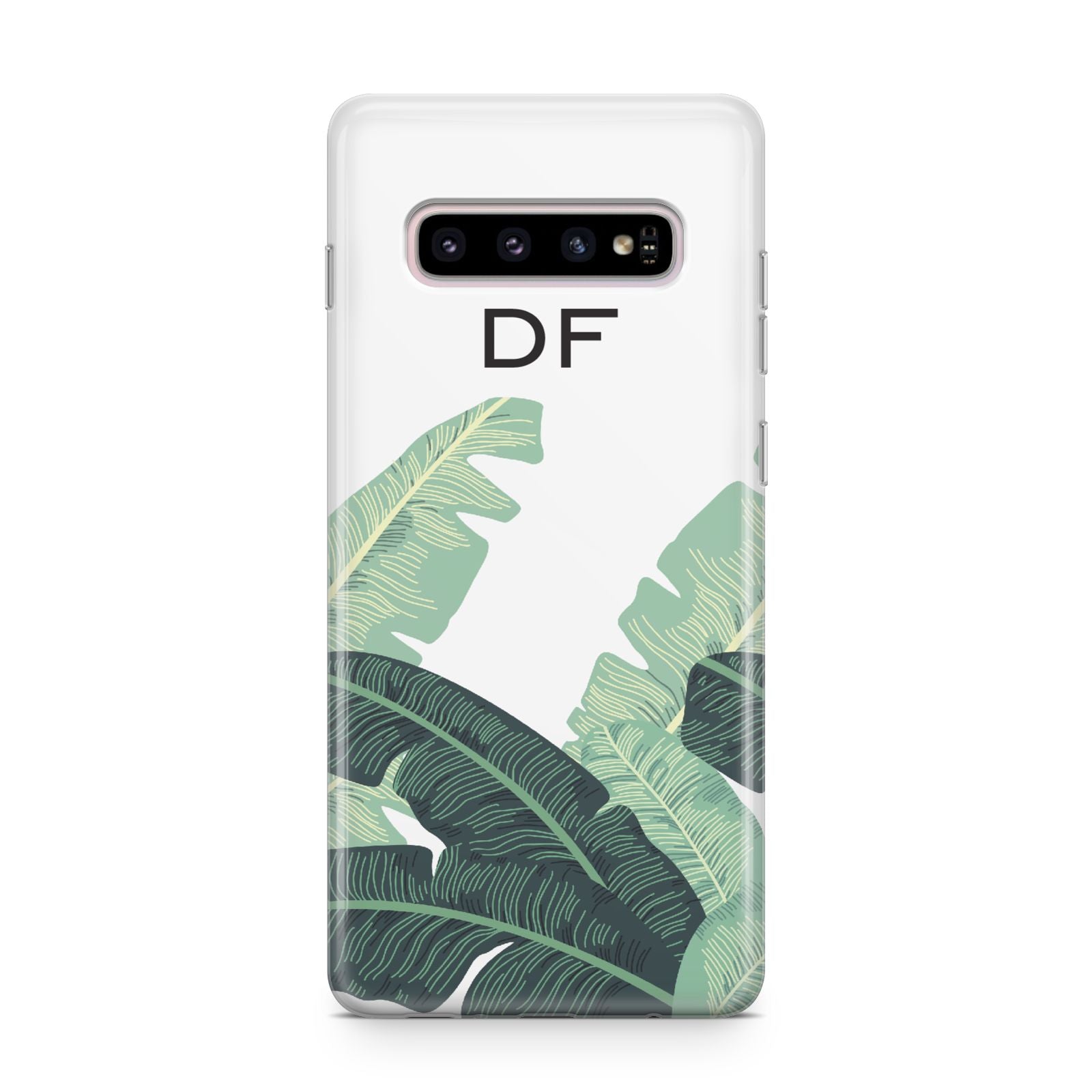 Personalised White Banana Leaf Samsung Galaxy S10 Plus Case