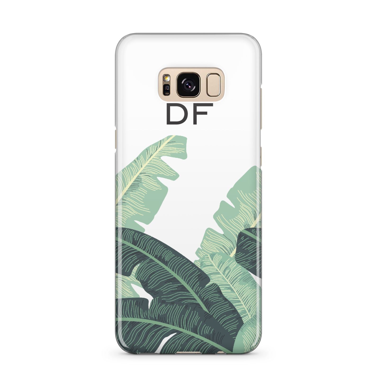Personalised White Banana Leaf Samsung Galaxy S8 Plus Case