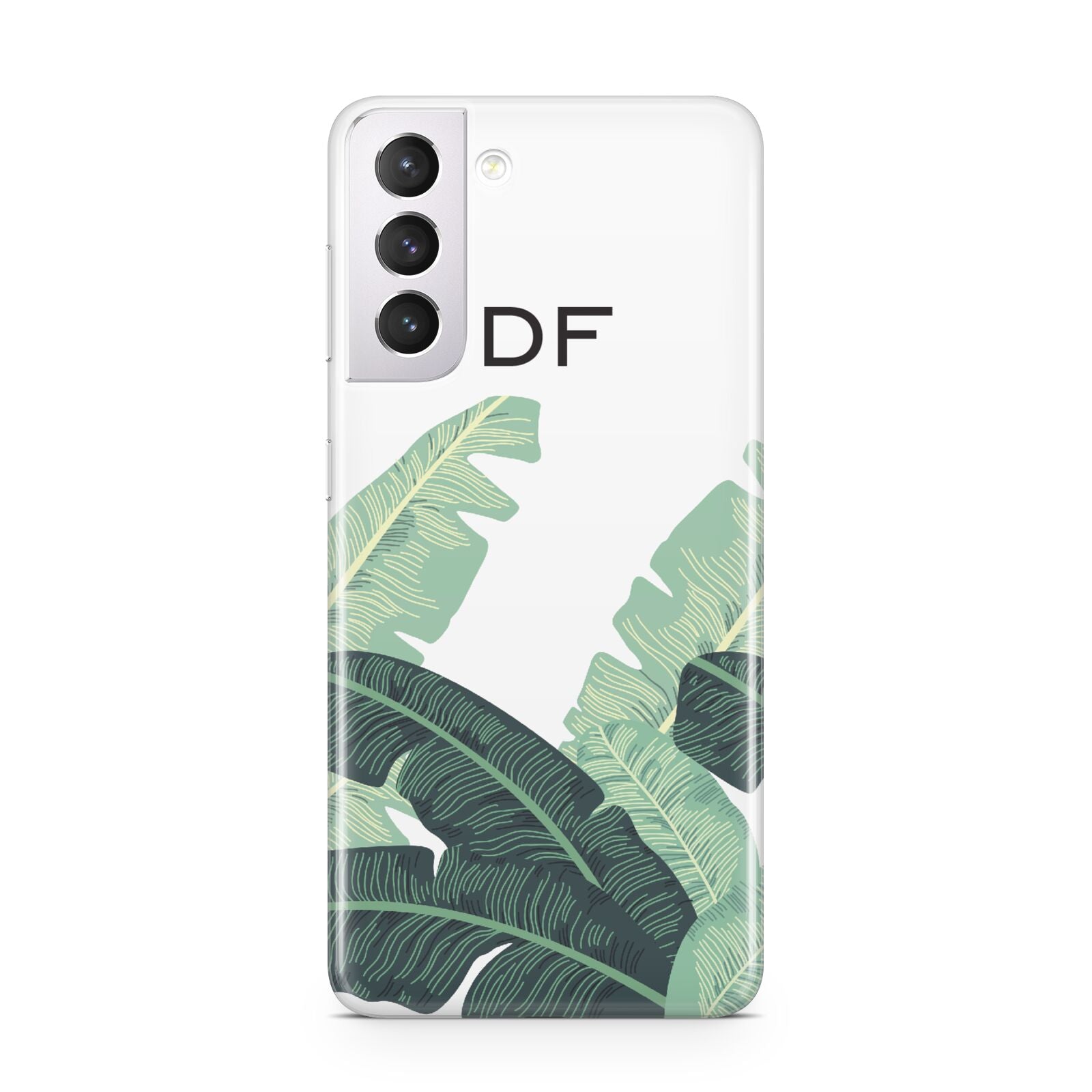 Personalised White Banana Leaf Samsung S21 Case