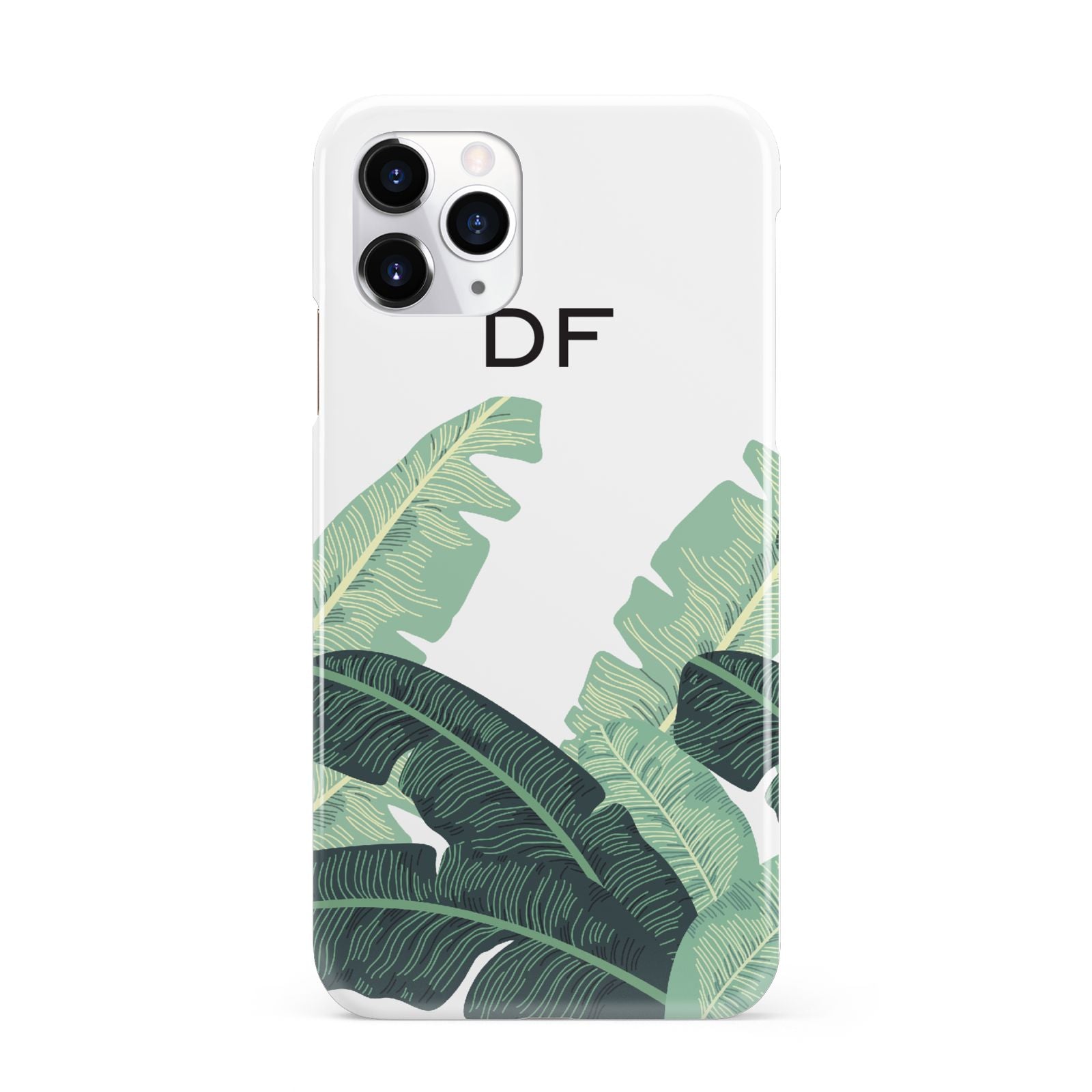 Personalised White Banana Leaf iPhone 11 Pro 3D Snap Case