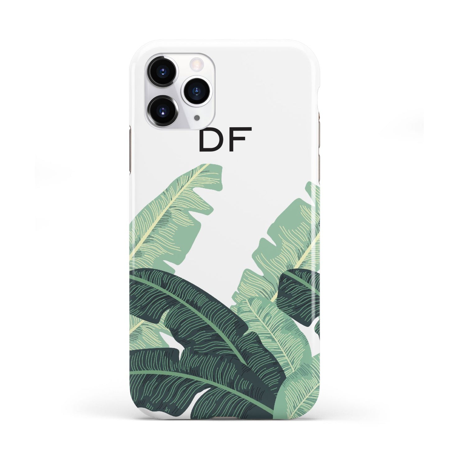 Personalised White Banana Leaf iPhone 11 Pro 3D Tough Case