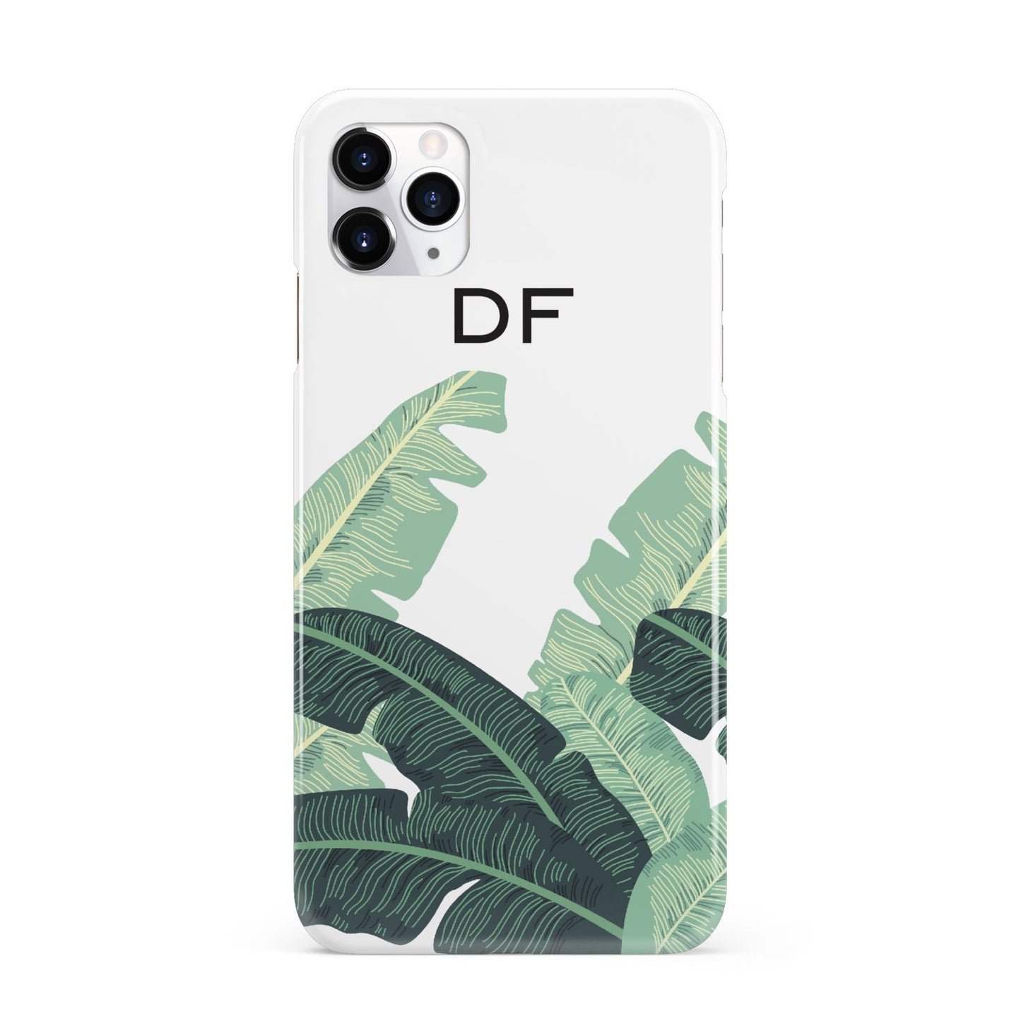 Personalised White Banana Leaf iPhone 11 Pro Max 3D Snap Case