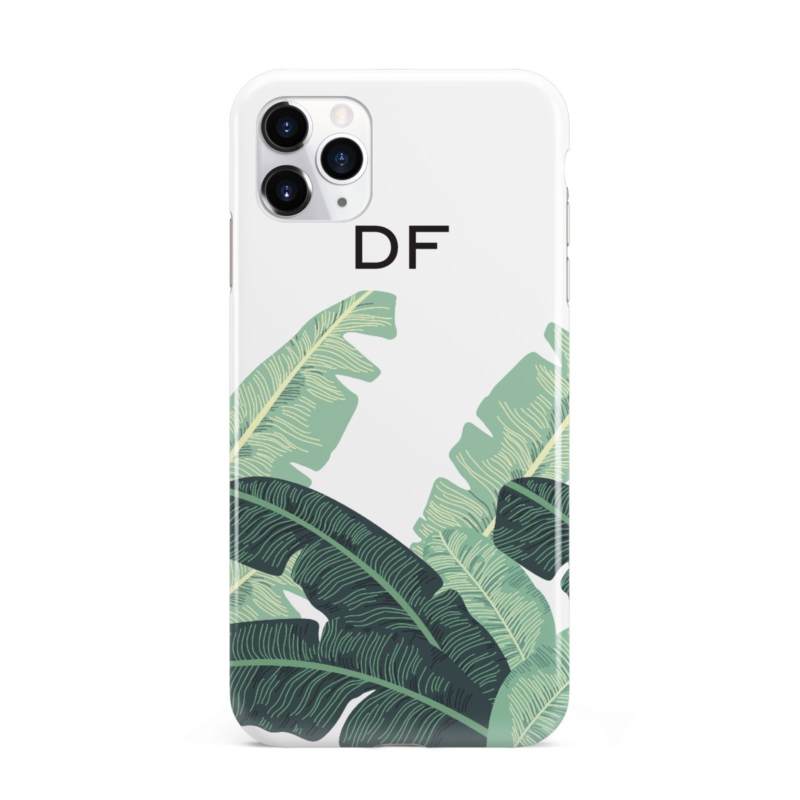 Personalised White Banana Leaf iPhone 11 Pro Max 3D Tough Case