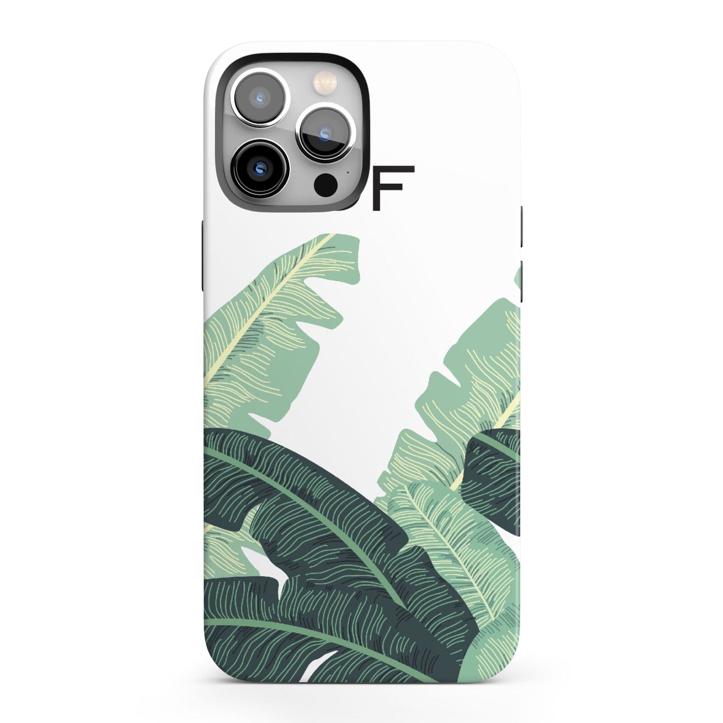 Personalised White Banana Leaf iPhone 13 Pro Max Full Wrap 3D Tough Case