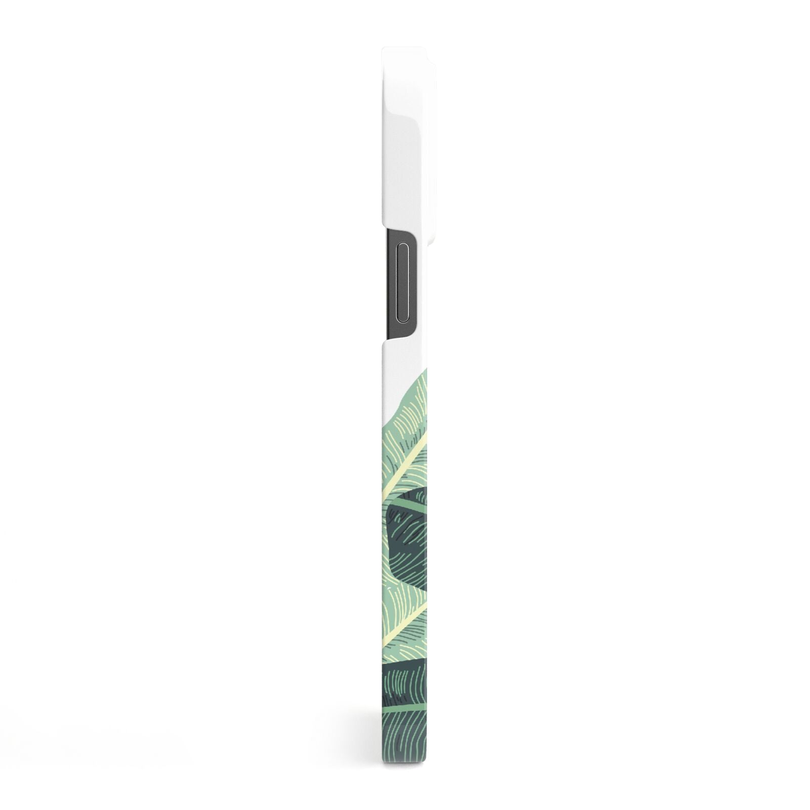 Personalised White Banana Leaf iPhone 13 Pro Max Side Image 3D Snap Case