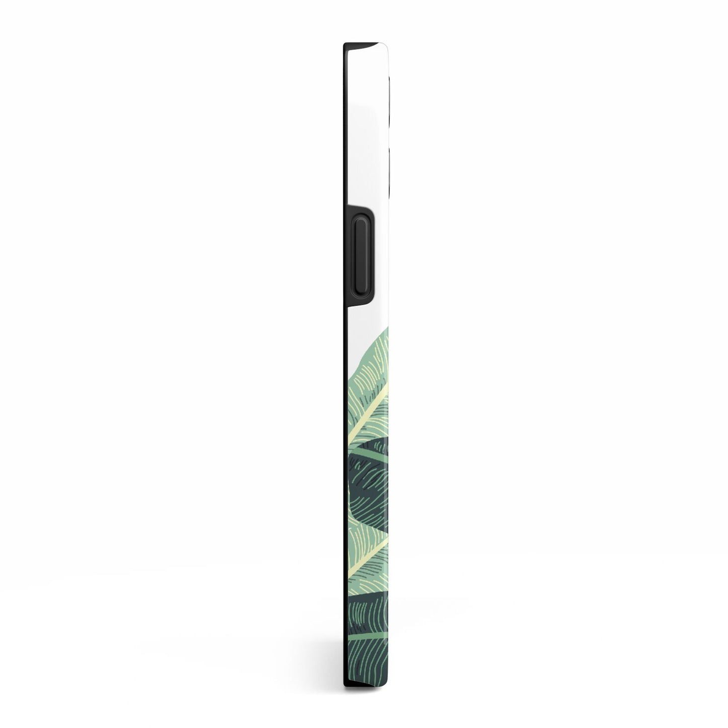 Personalised White Banana Leaf iPhone 13 Pro Max Side Image 3D Tough Case