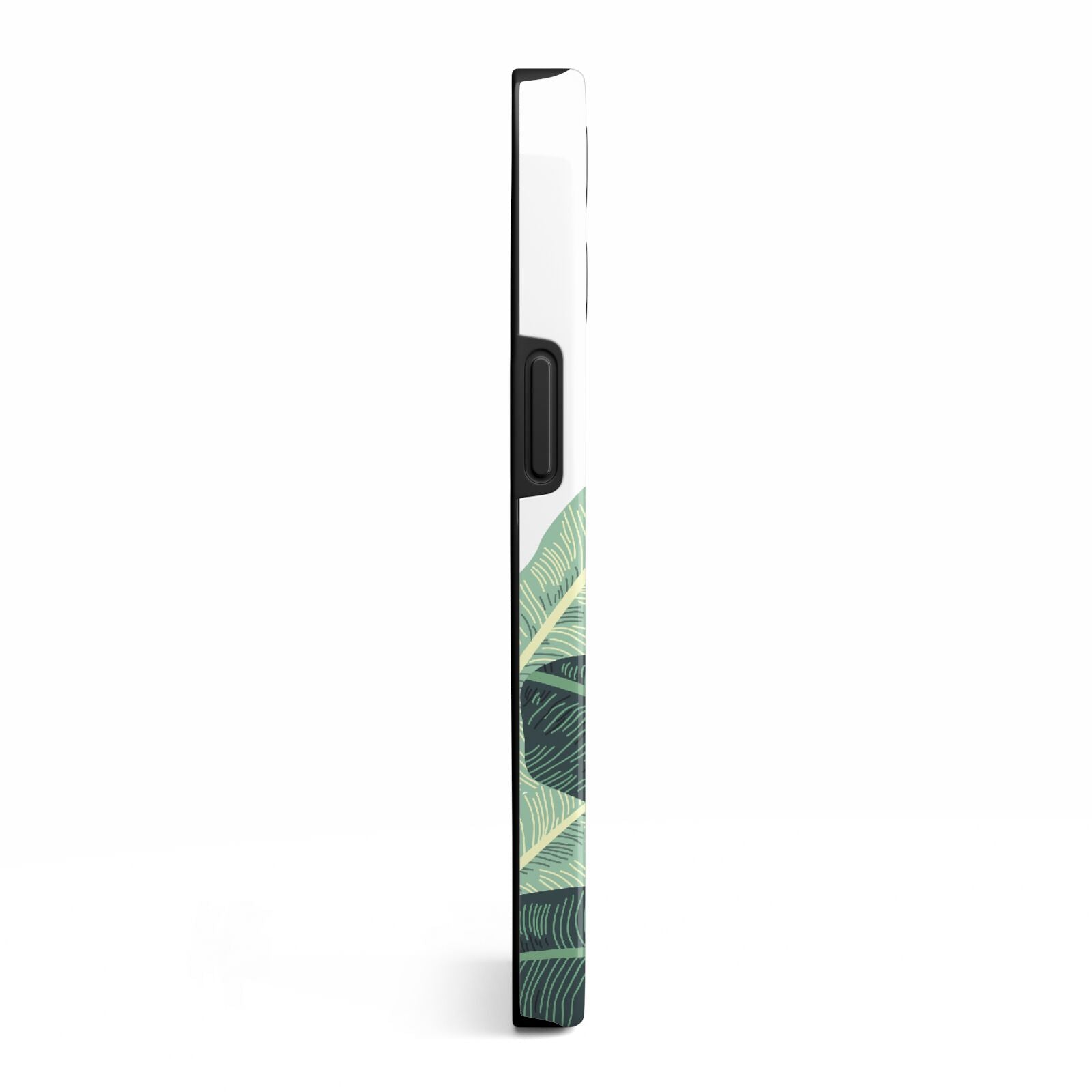 Personalised White Banana Leaf iPhone 13 Pro Side Image 3D Tough Case