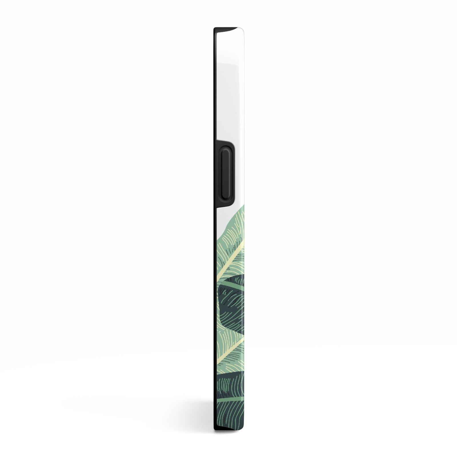 Personalised White Banana Leaf iPhone 13 Side Image 3D Tough Case