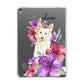 Personalised White Collie Apple iPad Grey Case