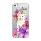 Personalised White Collie Apple iPhone 5 Case