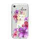 Personalised White Collie iPhone 8 Bumper Case on Silver iPhone