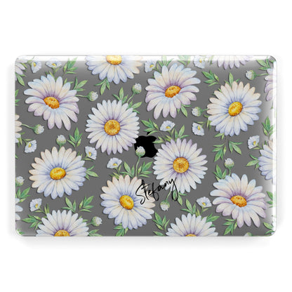 Personalised White Daisy Apple MacBook Case
