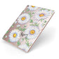 Personalised White Daisy Apple iPad Case on Rose Gold iPad Side View