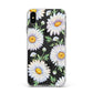 Personalised White Daisy Apple iPhone Xs Max Impact Case White Edge on Black Phone