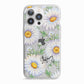 Personalised White Daisy iPhone 13 Pro TPU Impact Case with White Edges