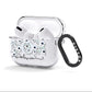 Personalised White Flower AirPods Clear Case 3rd Gen Side Image