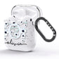 Personalised White Flower AirPods Glitter Case Side Image