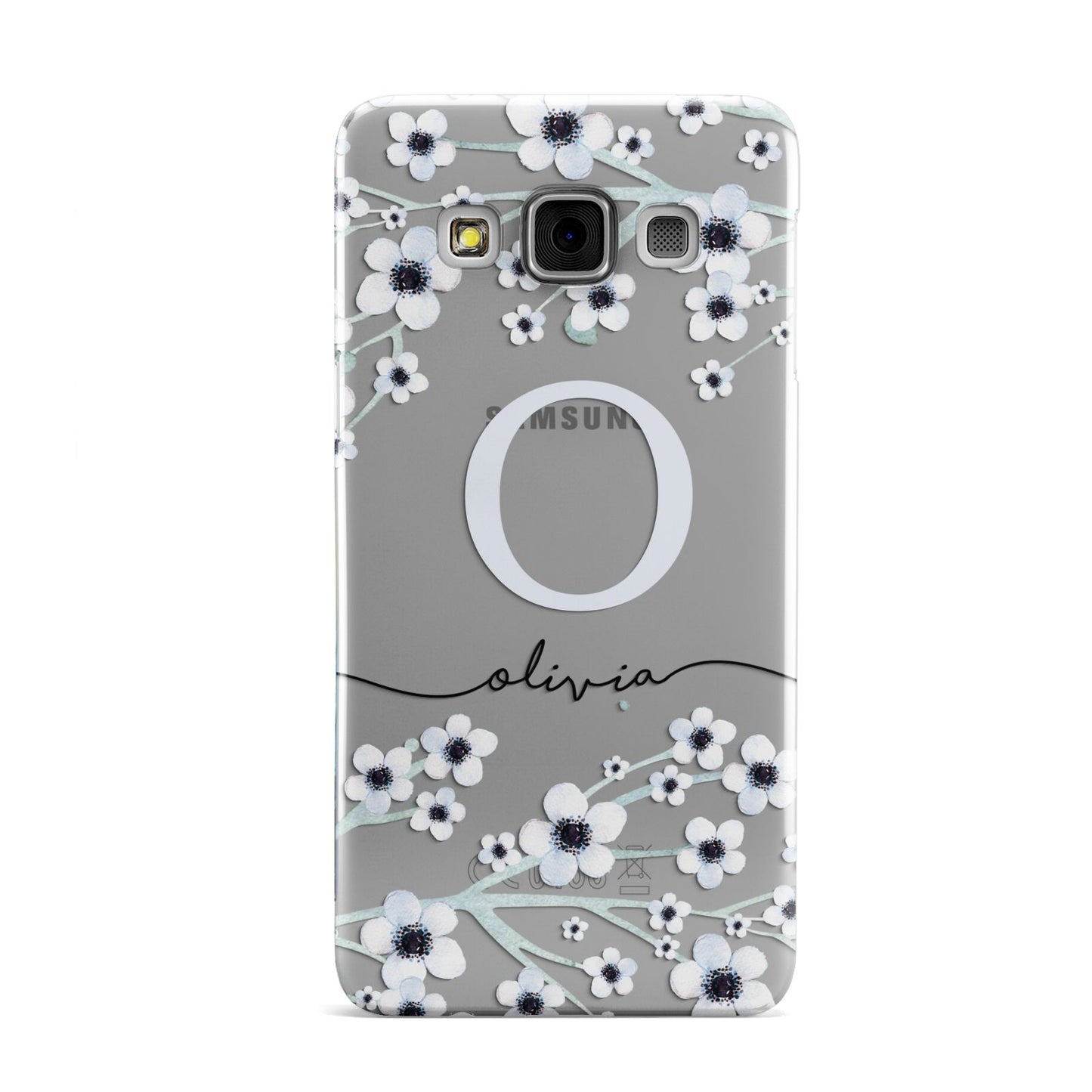 Personalised White Flower Samsung Galaxy A3 Case
