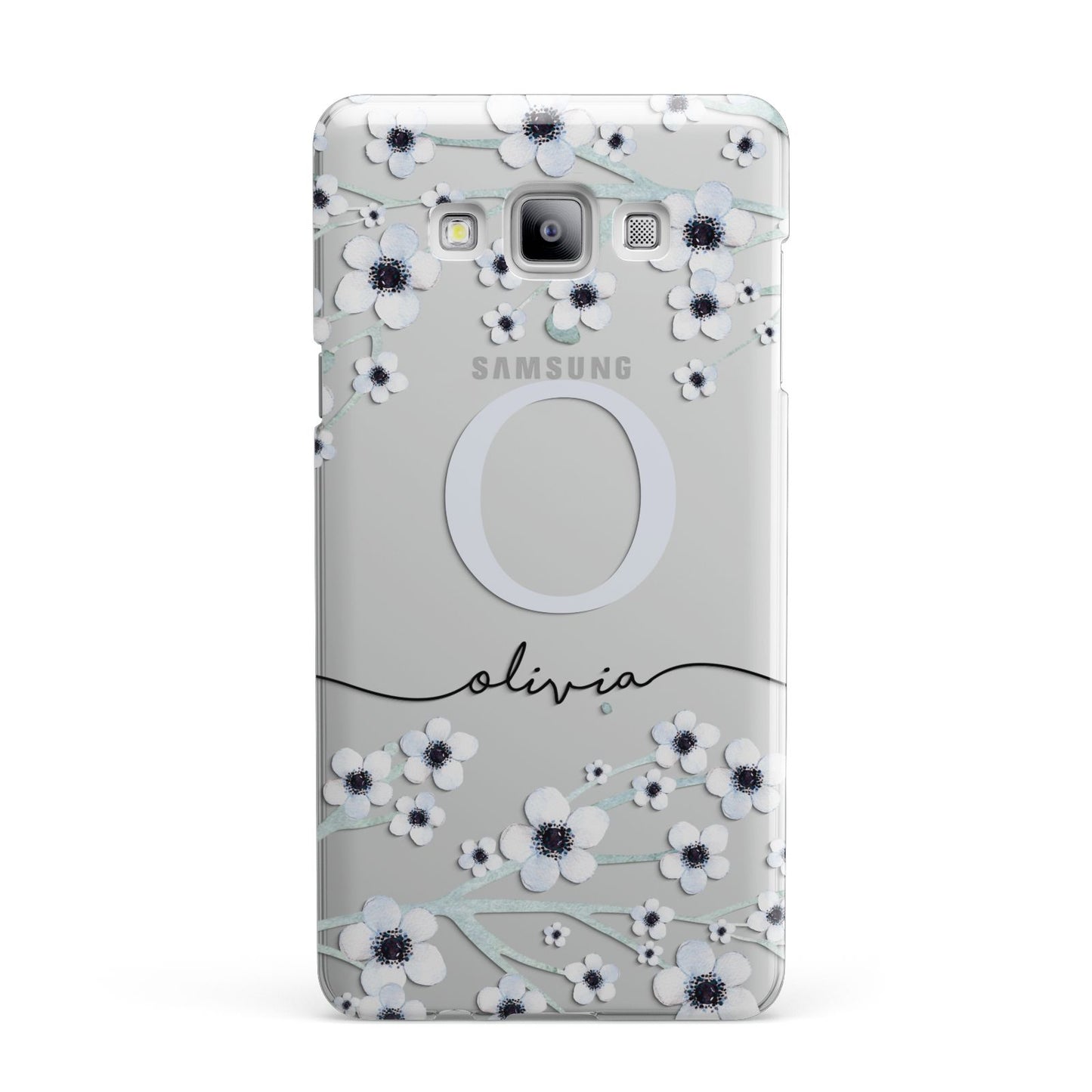 Personalised White Flower Samsung Galaxy A7 2015 Case