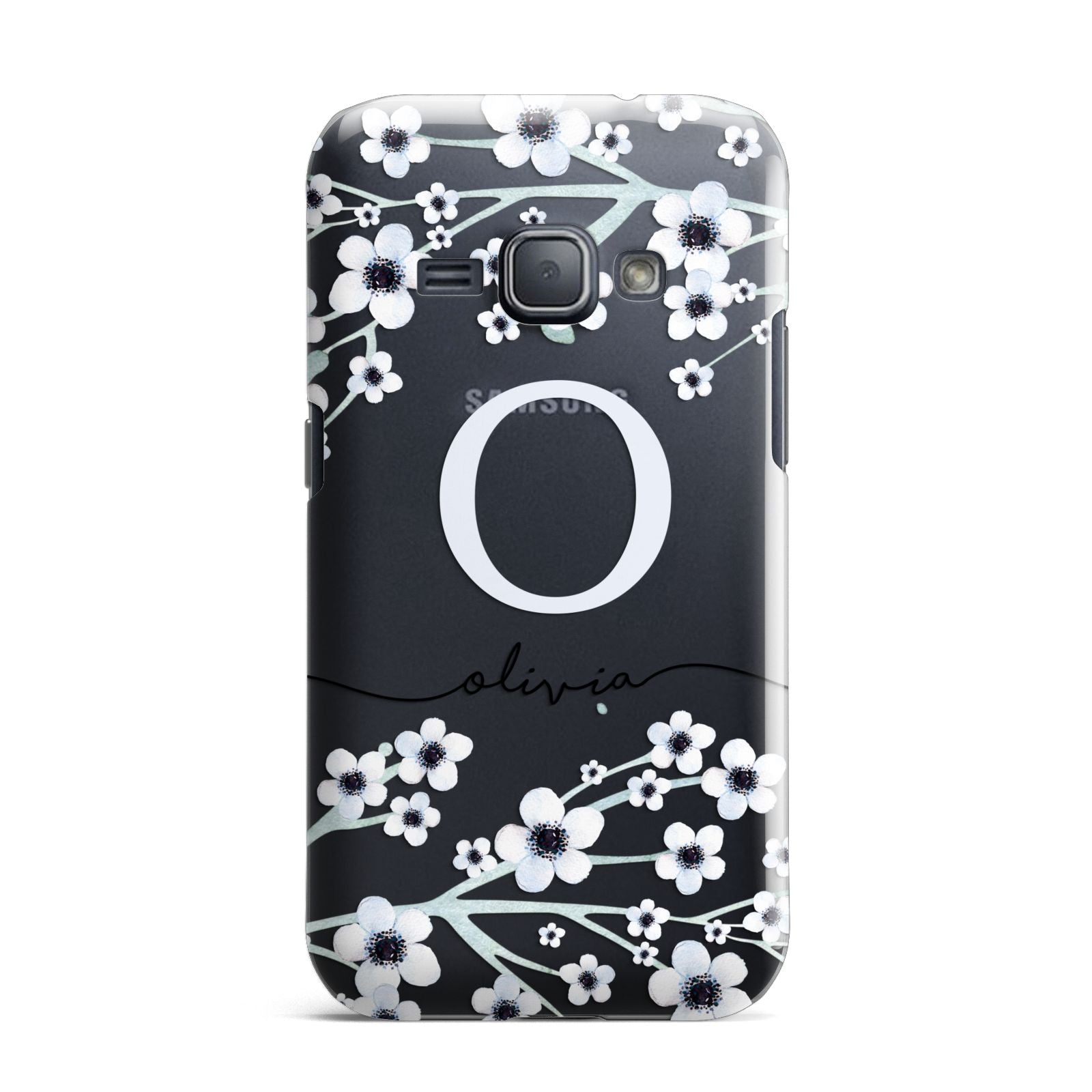 Personalised White Flower Samsung Galaxy J1 2016 Case