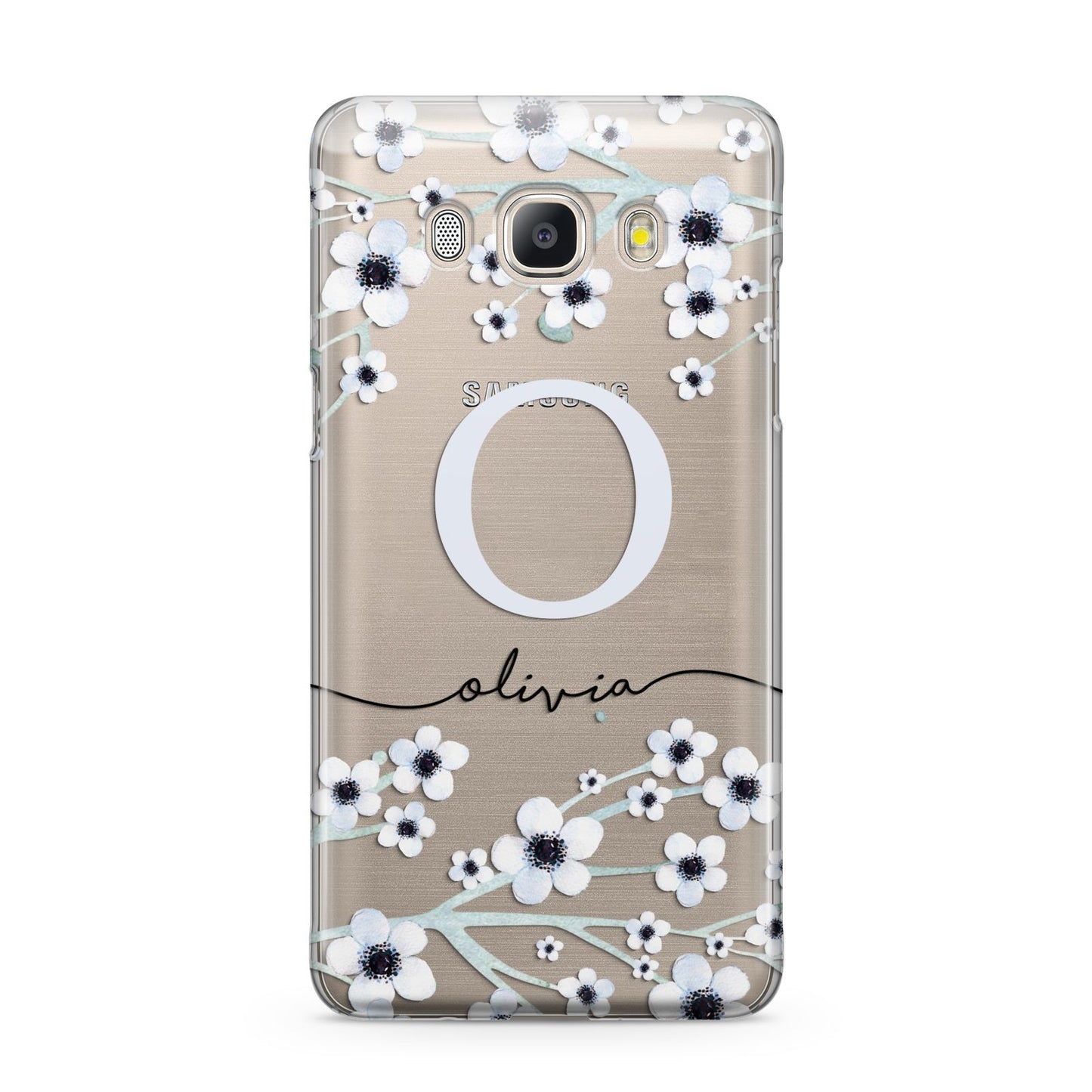 Personalised White Flower Samsung Galaxy J5 2016 Case