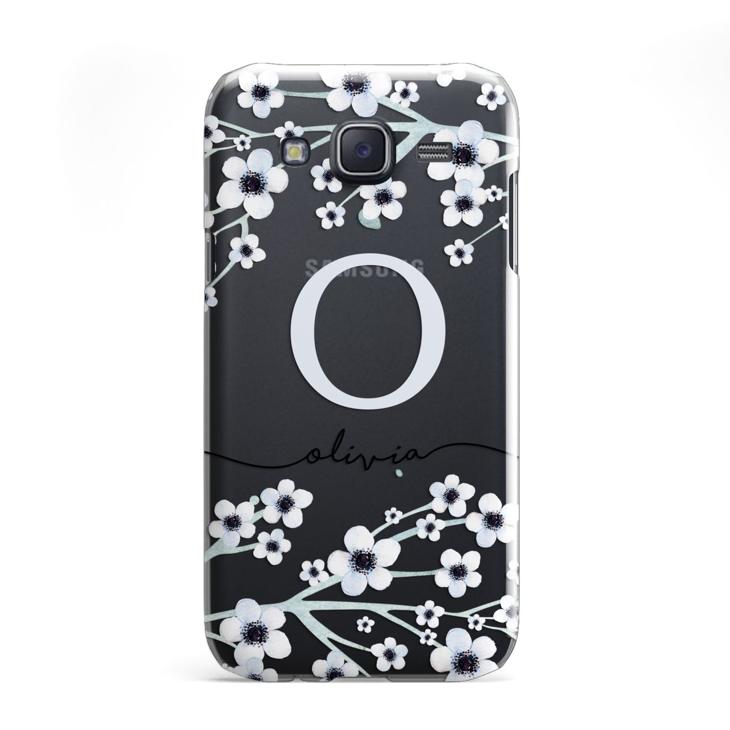 Personalised White Flower Samsung Galaxy J5 Case
