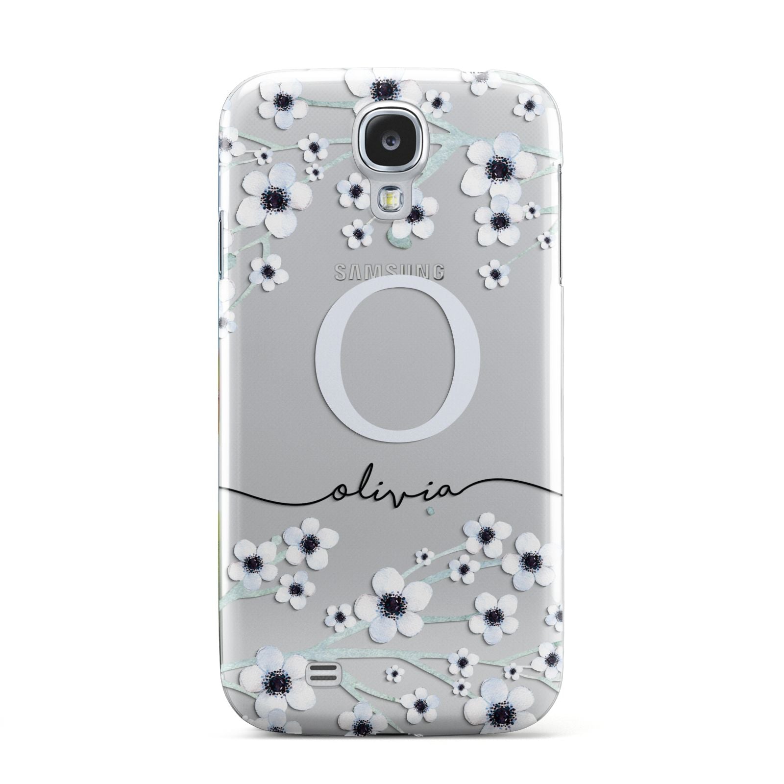 Personalised White Flower Samsung Galaxy S4 Case