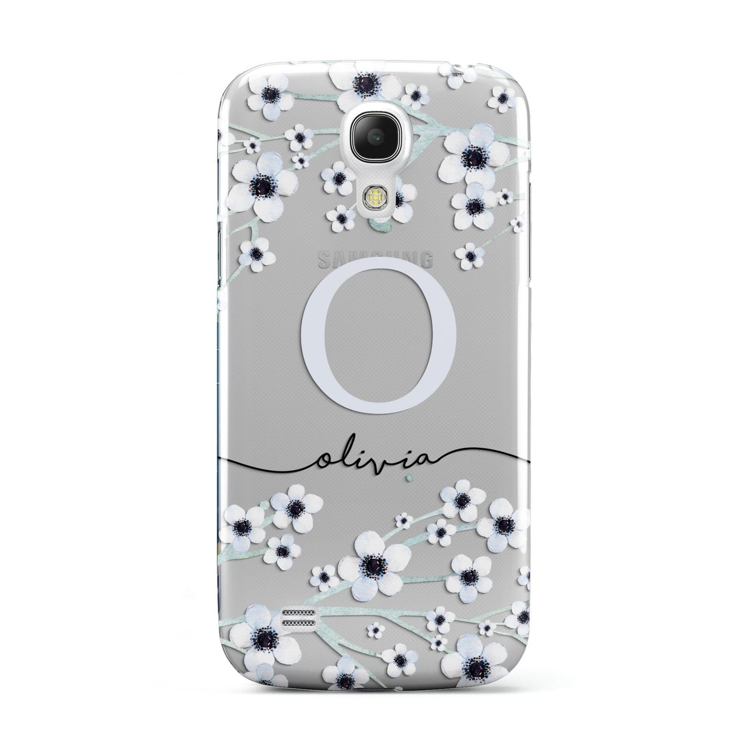 Personalised White Flower Samsung Galaxy S4 Mini Case