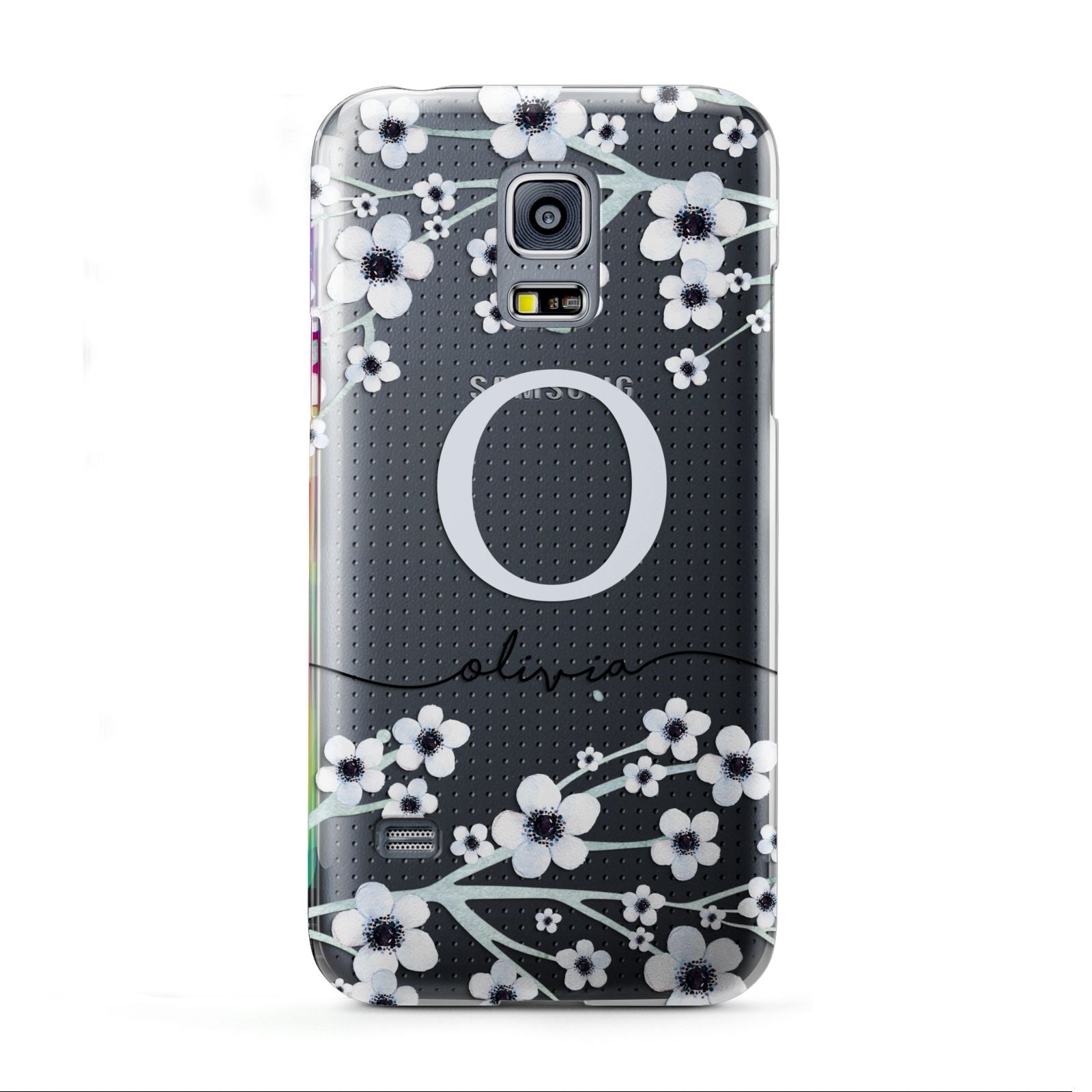 Personalised White Flower Samsung Galaxy S5 Mini Case
