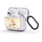 Personalised White Gold Cheetah AirPods Glitter Case 3rd Gen Side Image
