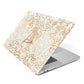 Personalised White Gold Cheetah Apple MacBook Case Side View