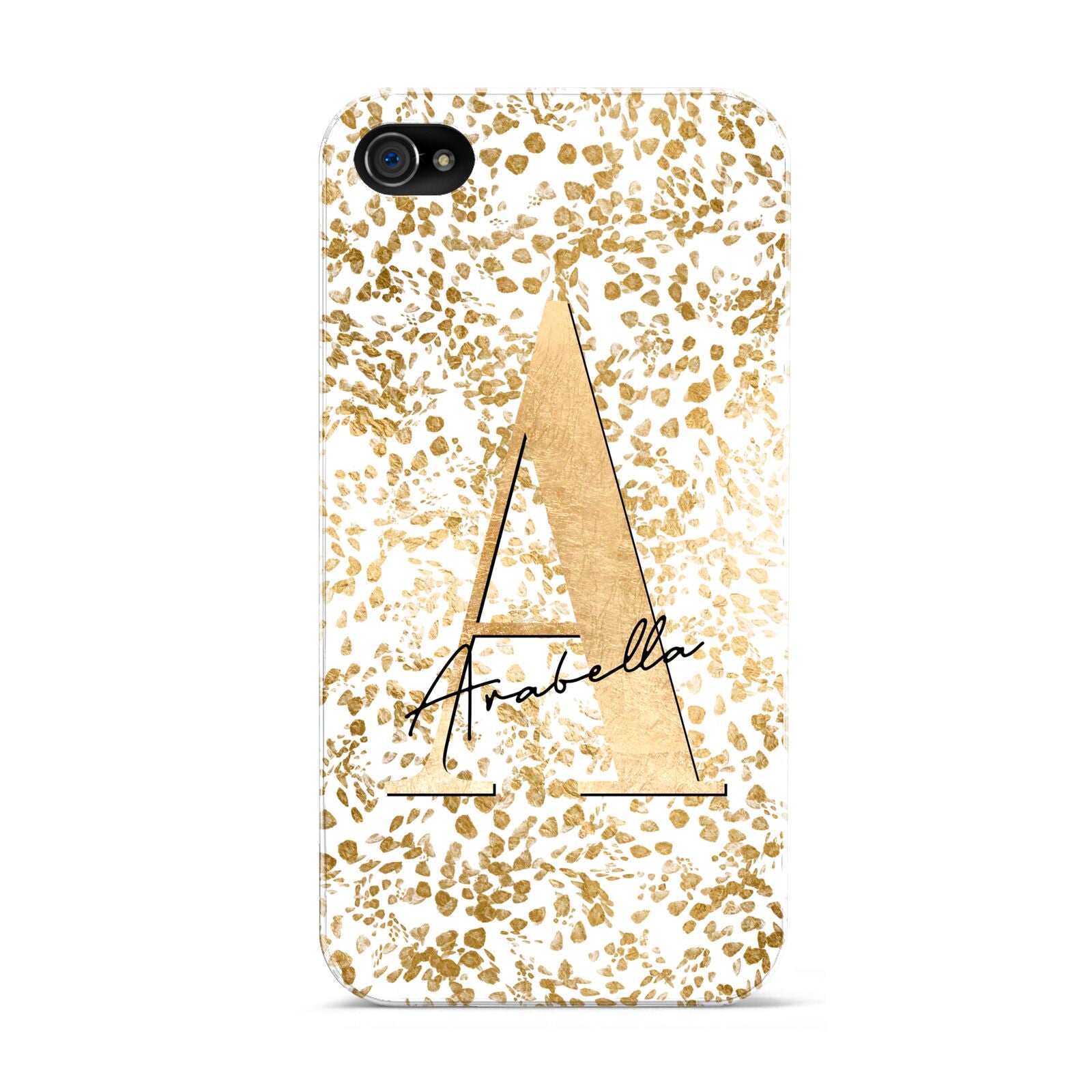 Personalised White Gold Cheetah Apple iPhone 4s Case