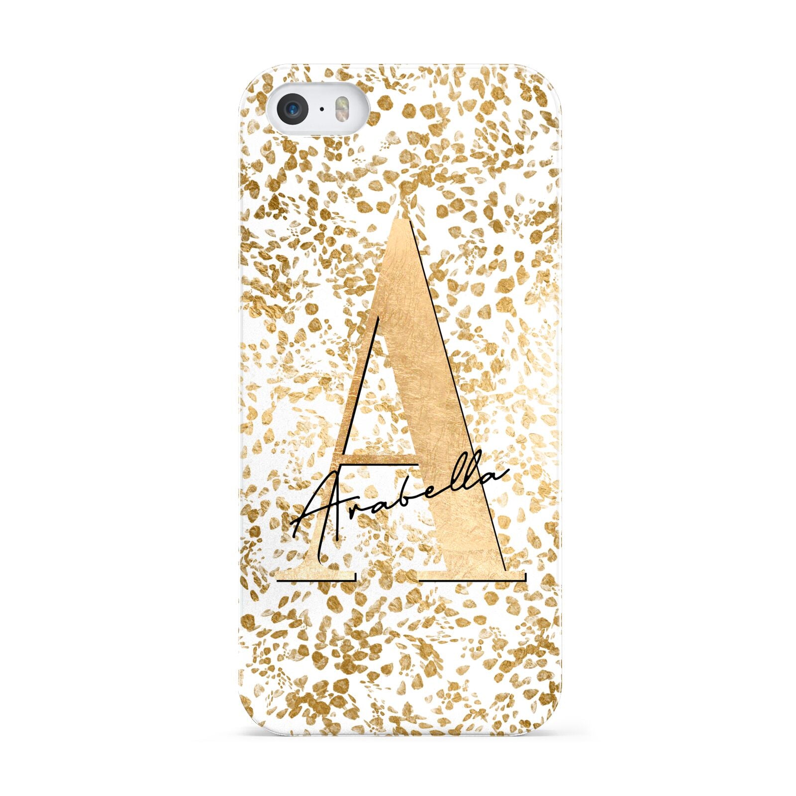 Personalised White Gold Cheetah Apple iPhone 5 Case