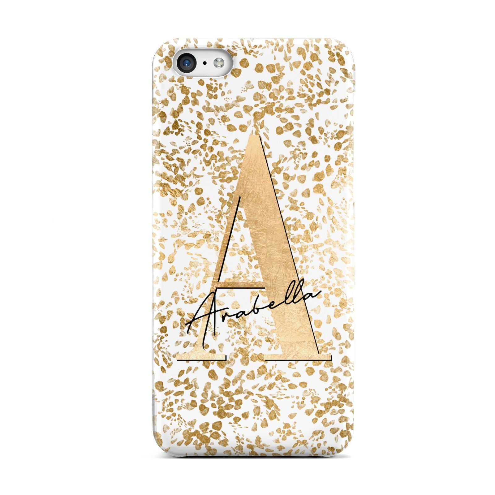 Personalised White Gold Cheetah Apple iPhone 5c Case