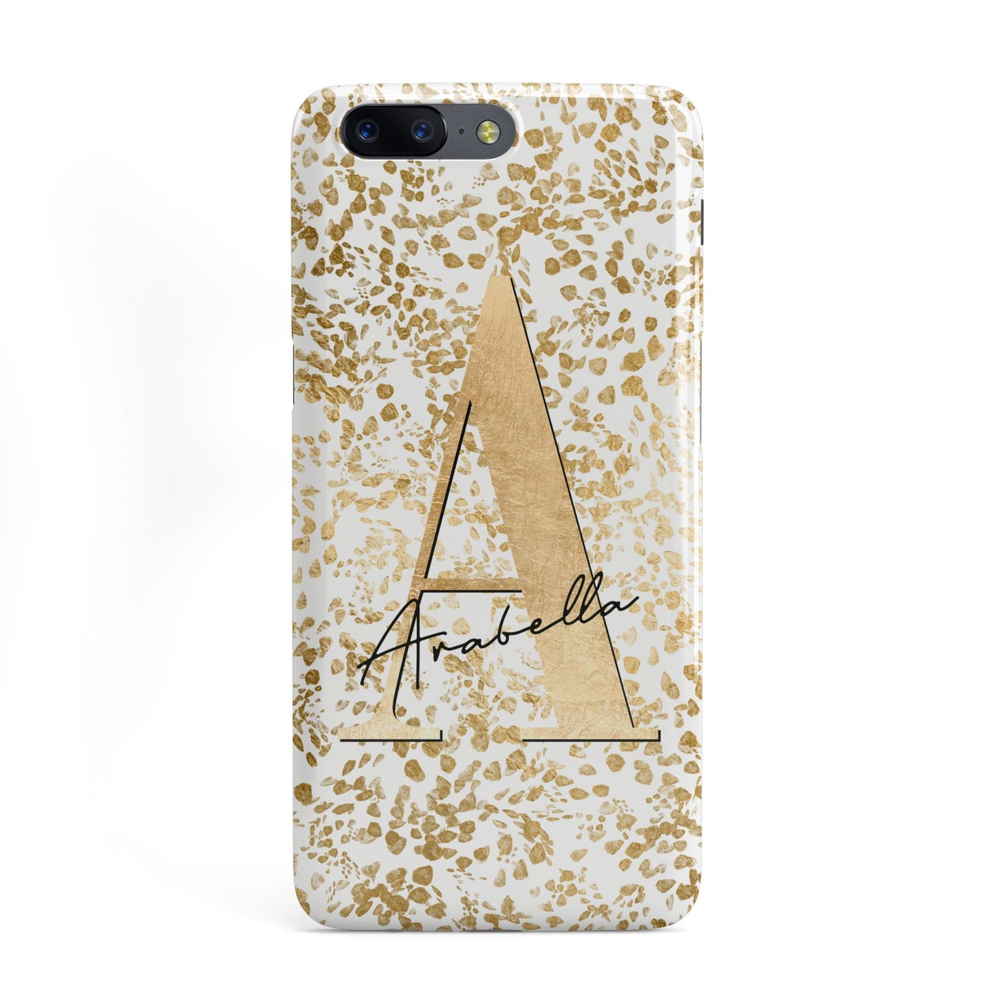 Personalised White Gold Cheetah OnePlus Case