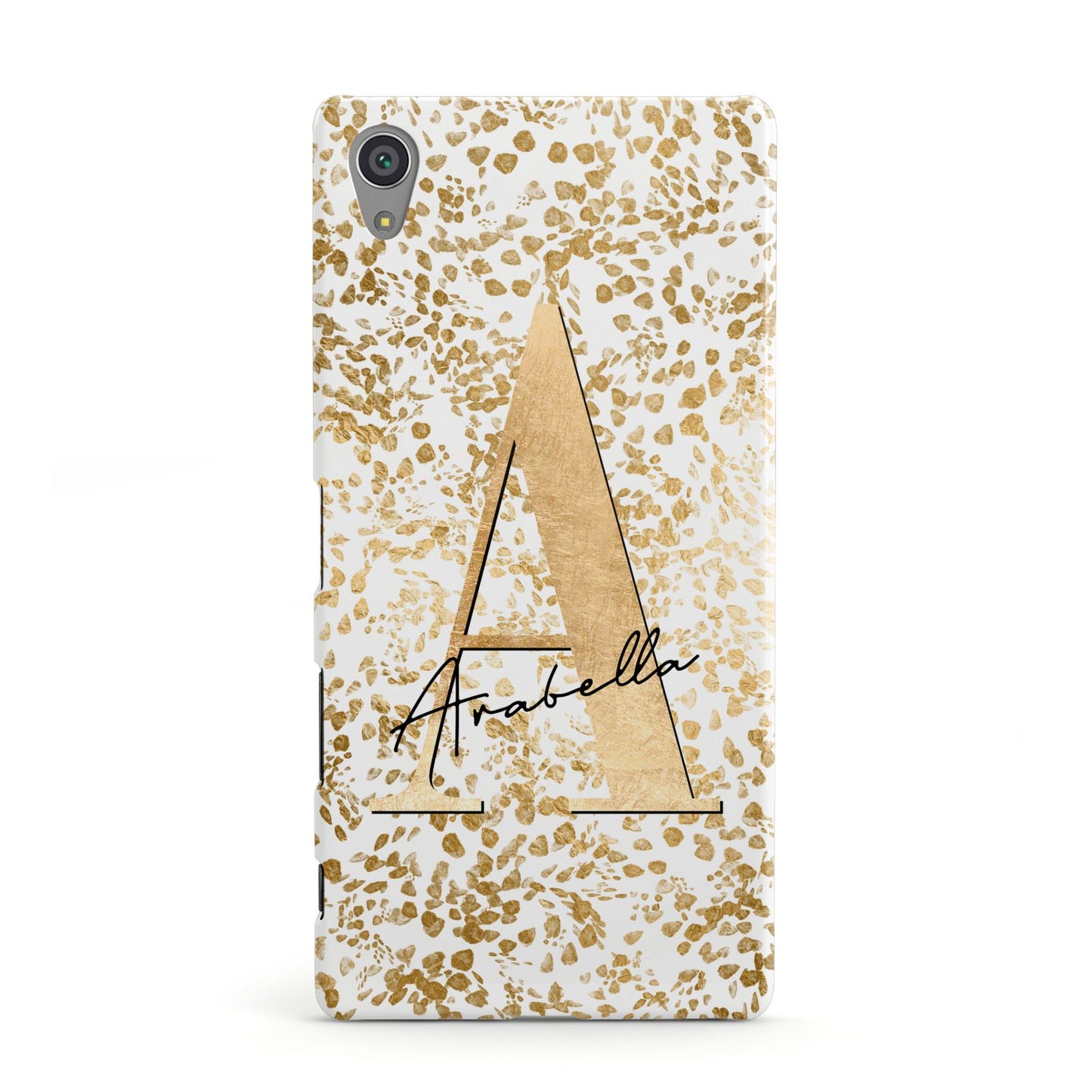 Personalised White Gold Cheetah Sony Xperia Case