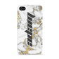 Personalised White Gold Marble Name Apple iPhone 4s Case