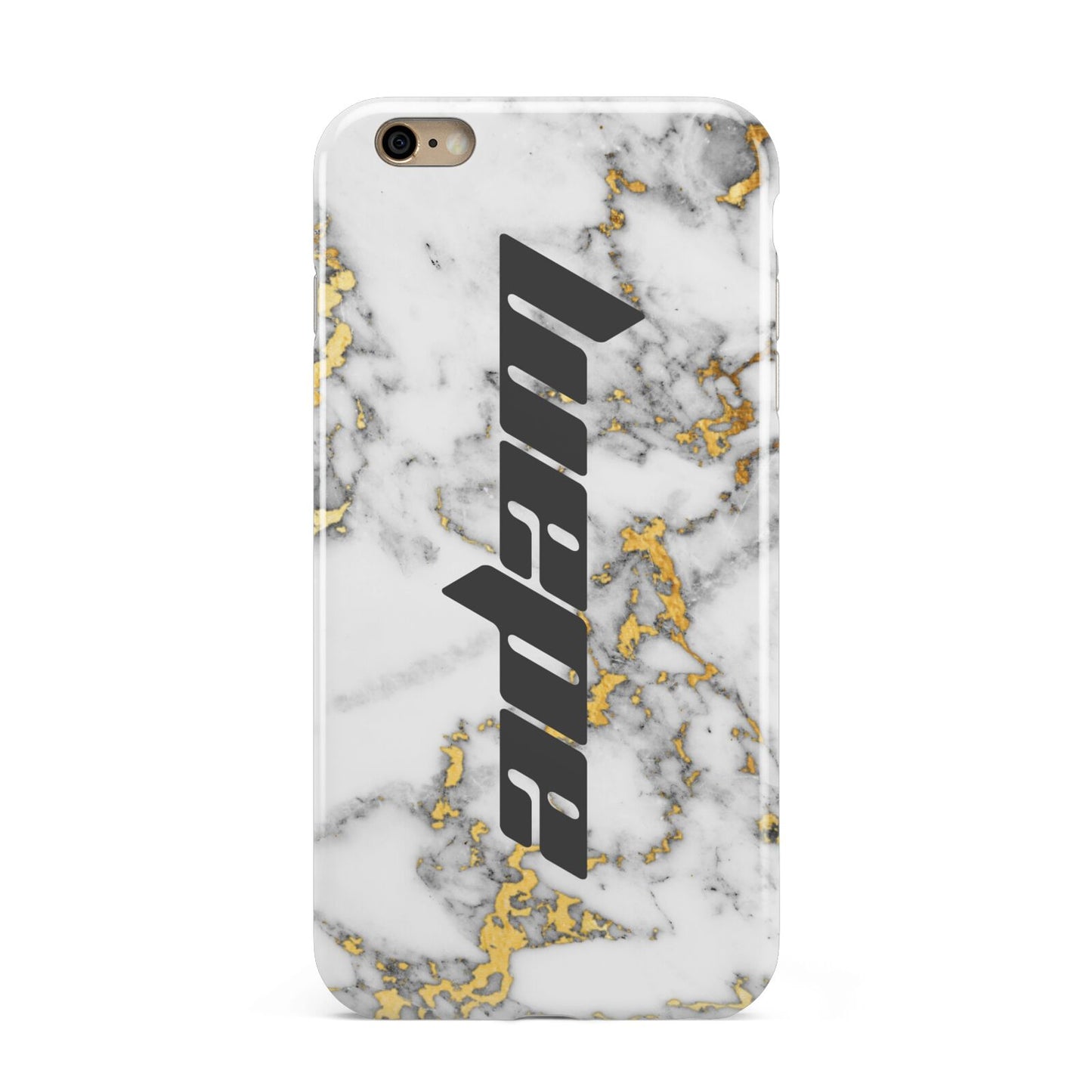 Personalised White Gold Marble Name Apple iPhone 6 Plus 3D Tough Case