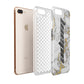 Personalised White Gold Marble Name Apple iPhone 7 8 Plus 3D Tough Case Expanded View