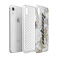 Personalised White Gold Marble Name Apple iPhone XR White 3D Tough Case Expanded view