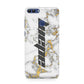 Personalised White Gold Marble Name Huawei P Smart Case