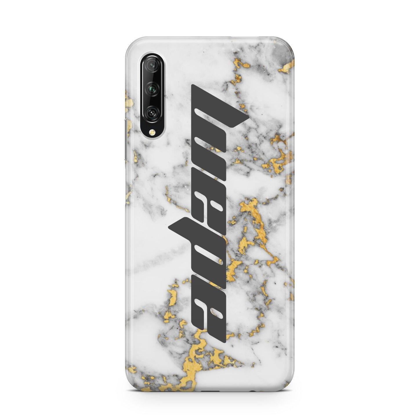Personalised White Gold Marble Name Huawei P Smart Pro 2019