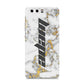 Personalised White Gold Marble Name Huawei P10 Phone Case