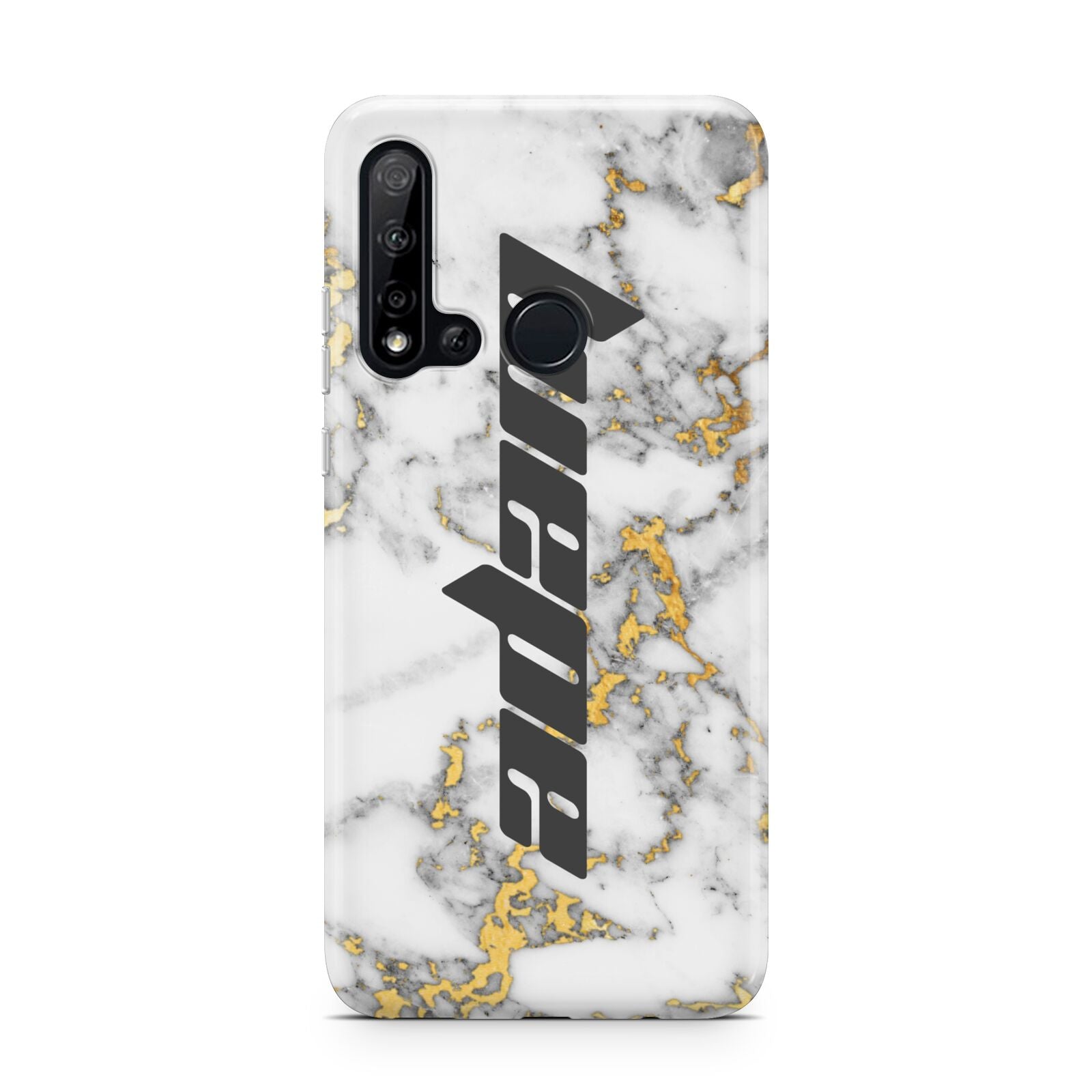 Personalised White Gold Marble Name Huawei P20 Lite 5G Phone Case