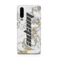 Personalised White Gold Marble Name Huawei P30 Phone Case
