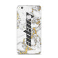 Personalised White Gold Marble Name Huawei P8 Lite Case