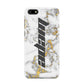 Personalised White Gold Marble Name Huawei Y5 Prime 2018 Phone Case
