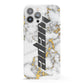 Personalised White Gold Marble Name iPhone 13 Pro Max Full Wrap 3D Snap Case